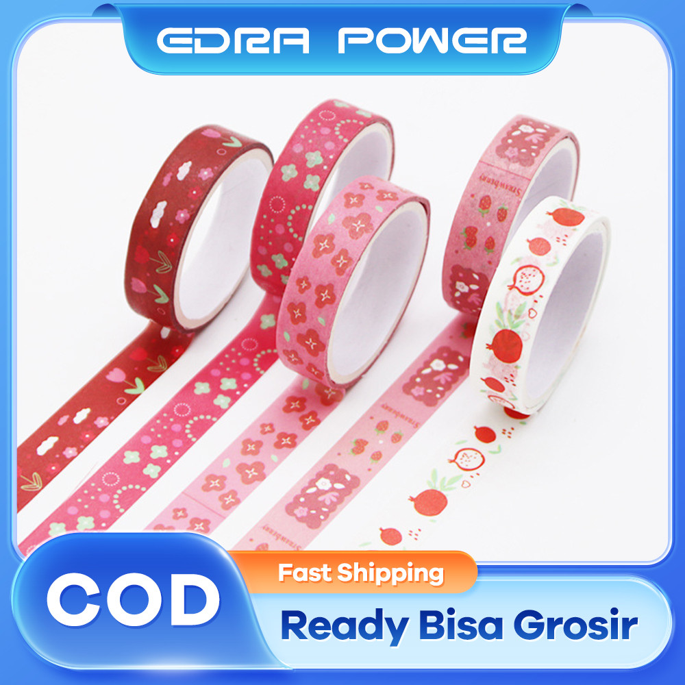 

Stiker Alat Tulis Sekolah Masking Tape 5Pcs Motif Kertas Vintage DIY Scrapbook Pulpen Pita Washi