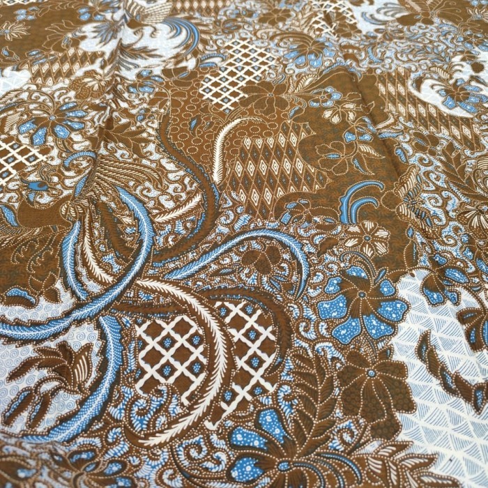 kain batik panjang warna indigo biru muda