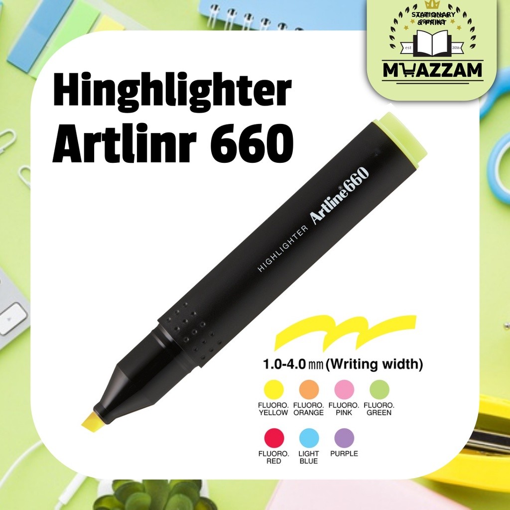 

Artline Highlighter EK-660 Pastel and Florescent