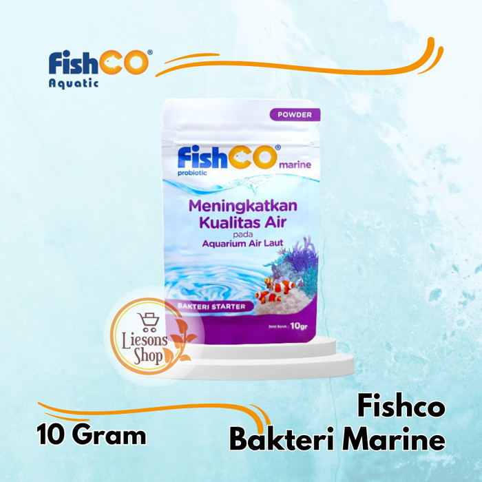 FISHCO Aquarium Air Laut Probiotik Marine - Bakteri Starter 10gr