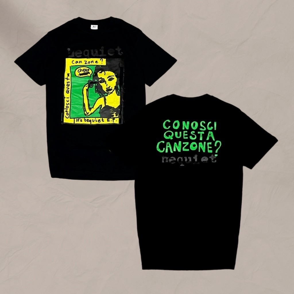 Bequiet - Conosca Questa Canzone? Tshirt - Black T shirt Kaos BAND Cotton Combed 

