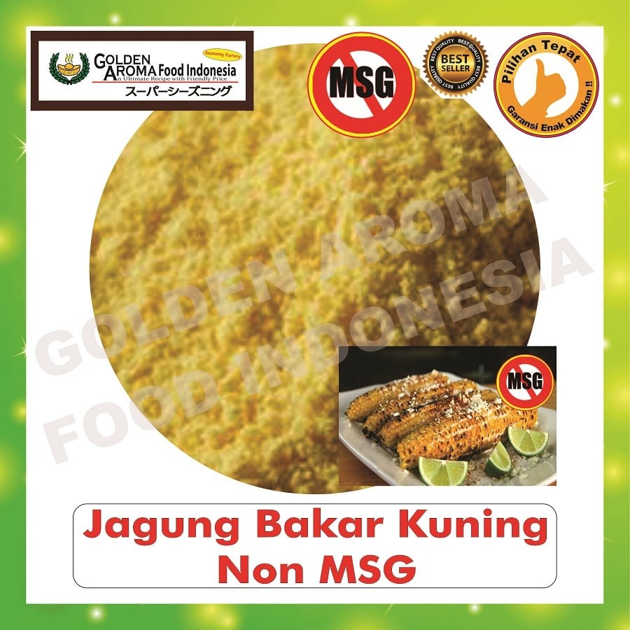

Bubuk Tabur Rasa jagung bakar Kuning non msg 500gr Bumbu Serbaguna Halal 1/2Kg Seasoning Powder