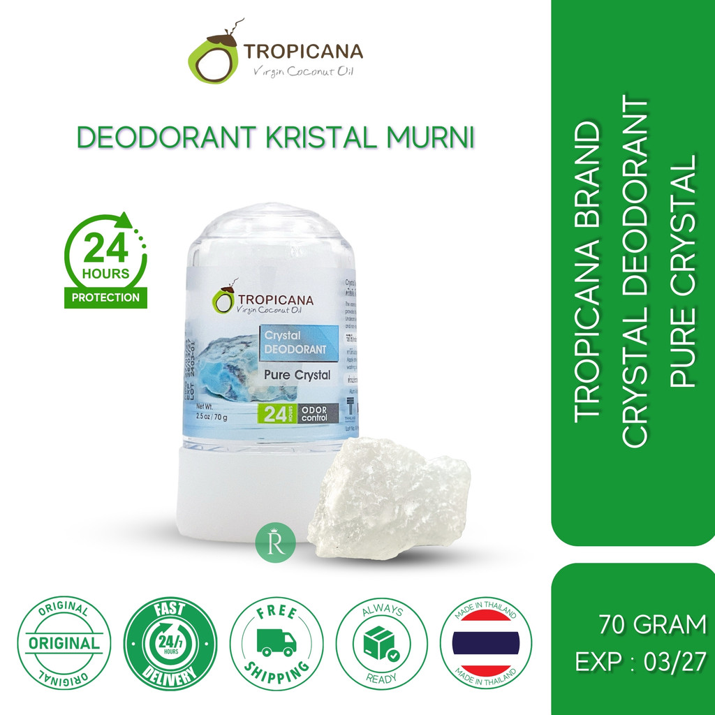 Tropicana - Crystal Deodorant - Pure Crystal - 70 Gram Thailand