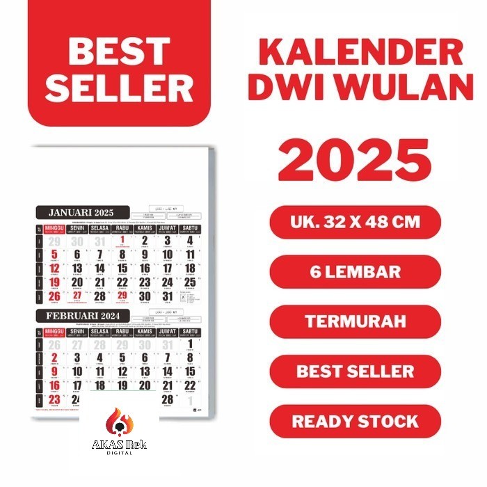 

Kalender Dinding Terbaru 2025 - Kalender Dinding 6 lembar