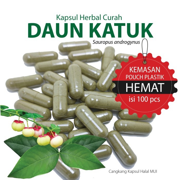 

DAUN KATUK 100 Kapsul Herbal Lancar ASI, Cegah Anemia & Osteoporosis