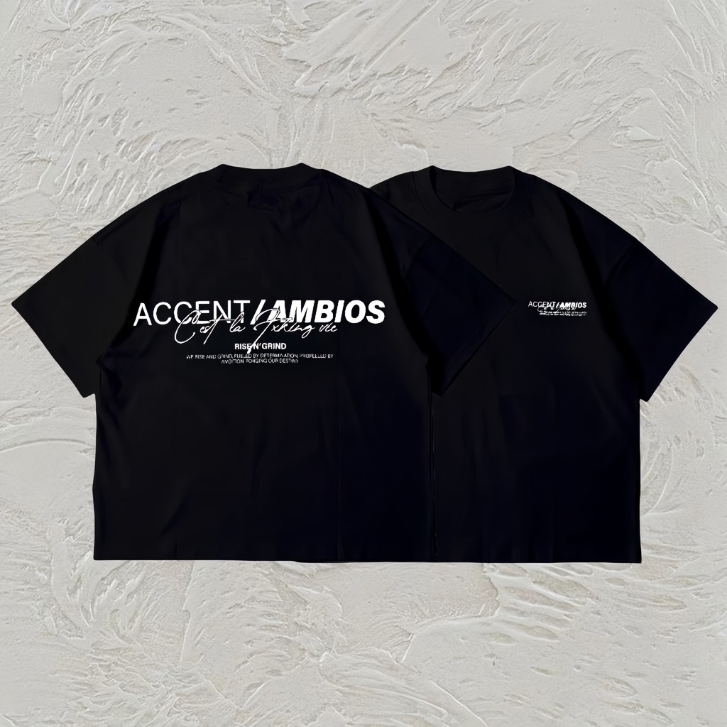 AccentAmbios - Essentials 16s Boxy Crop Tshirt Heavyweight 225gsm AccentAmbios Black
