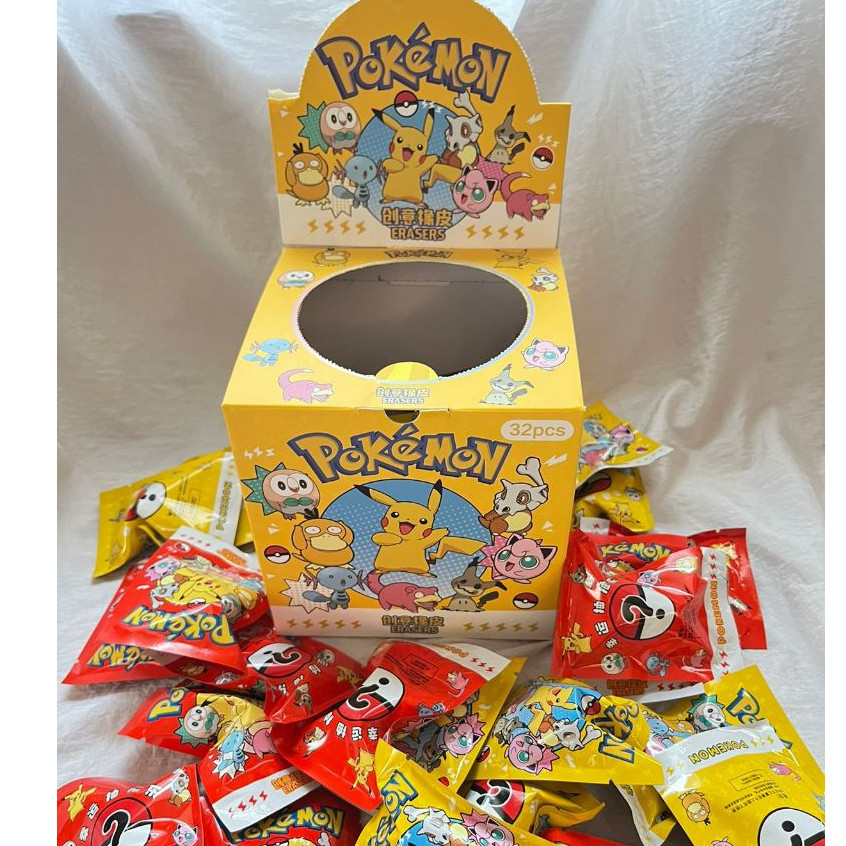 

Penghapus Pensil Pokemon Mystery Bag Eraser Pikachu Blind Bag Eraser