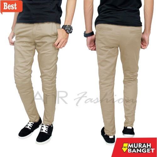 celana cargo panjang pria Celana Panjang Chino Pria Model Pensil