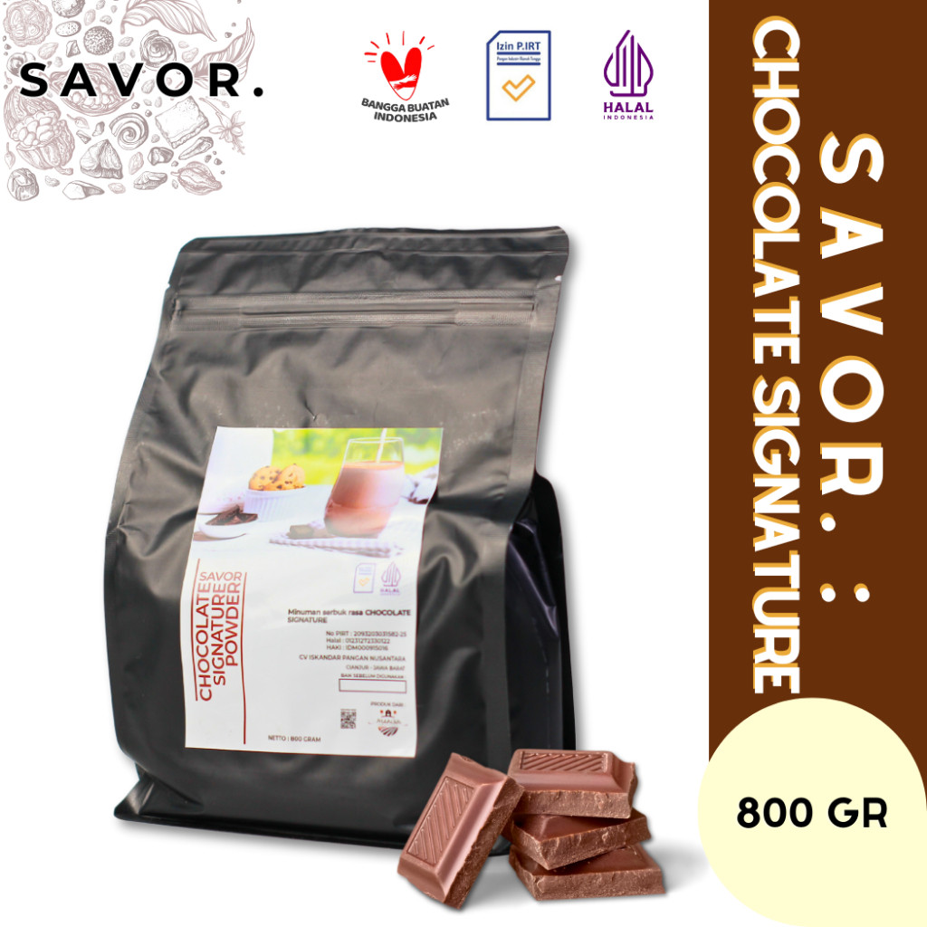 

SAVOR Powder - Minuman Bubuk Premium rasa Chocolate Signature CRN GROUP