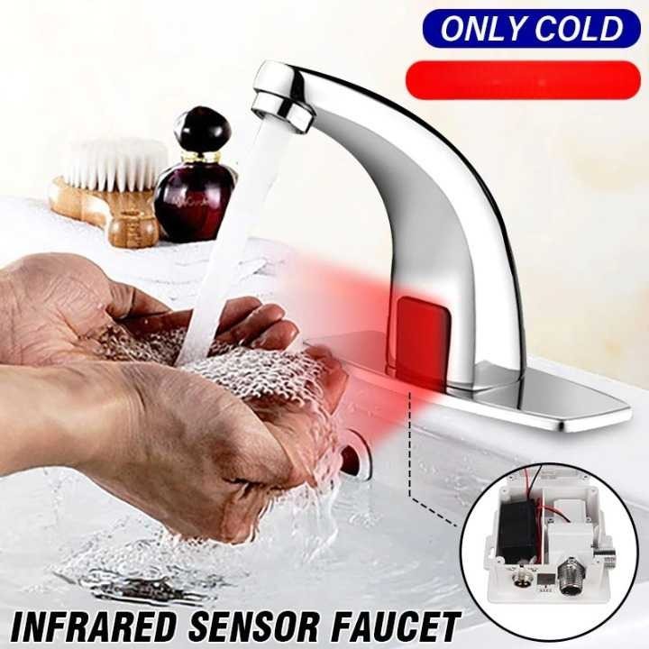 Keran Kran Wastafel Sensor Gerak Tangan Otomatis Touchless Bathroom Sink Faucet / Wastafel Sensor Ot