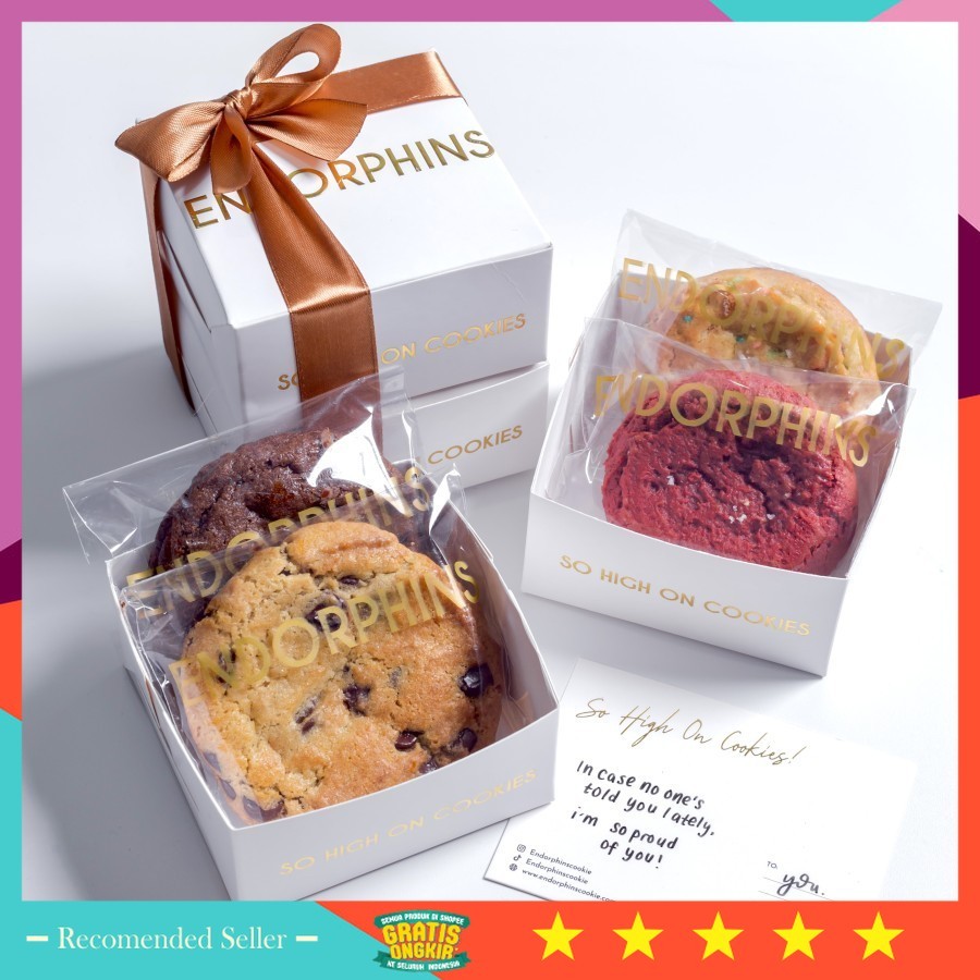 

Hampers kekinian unik viral murah ulangtahun natal tahun baru merry christmas / Endorphins' Hampers Package - Box of 4 Cookies