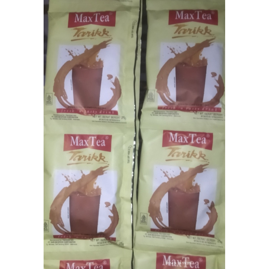 

max tea tarik minuman teh tarik bubuk sachet