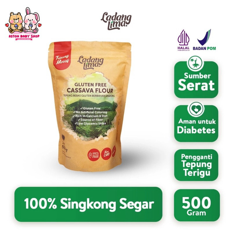 

Ladang Lima Tepung Serbaguna Bebas Gluten 500gr / Tepung Singkong / Tepung Mocaf