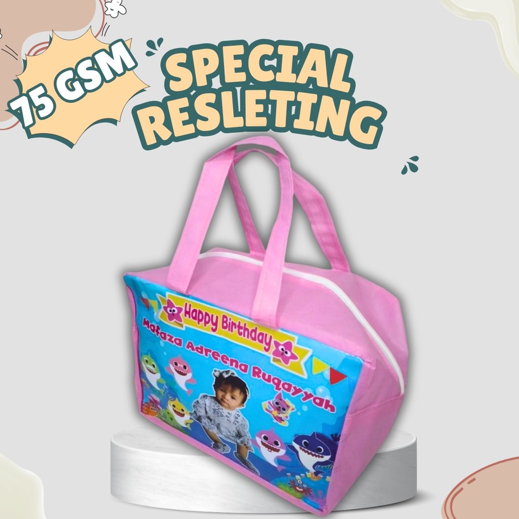 TAS SOUVENIR ULANG TAHUN ANAK CUSTOM TAS ULTAH MODEL TERBARU RESLETING MOTIF ASTRONOT - FADHILSOUVEN