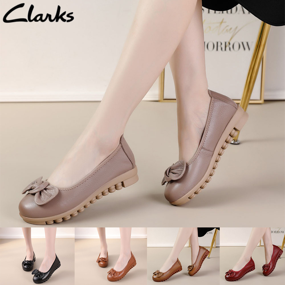 Clarks new Sepatu  pita woman  / clarks flat wanita kulit asli /Sepatu Wanita melati