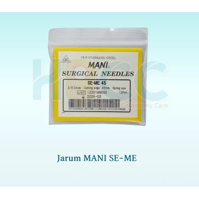 Jarum Hecting Mani Kulit 3/8 Lingkaran Segita