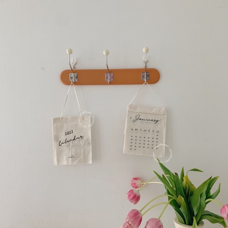 MINIHOME - Fabric Calendar 2022 Kalender Aesthetic Korean Minimalis Kalendar Kain 2022 Minihome Retr