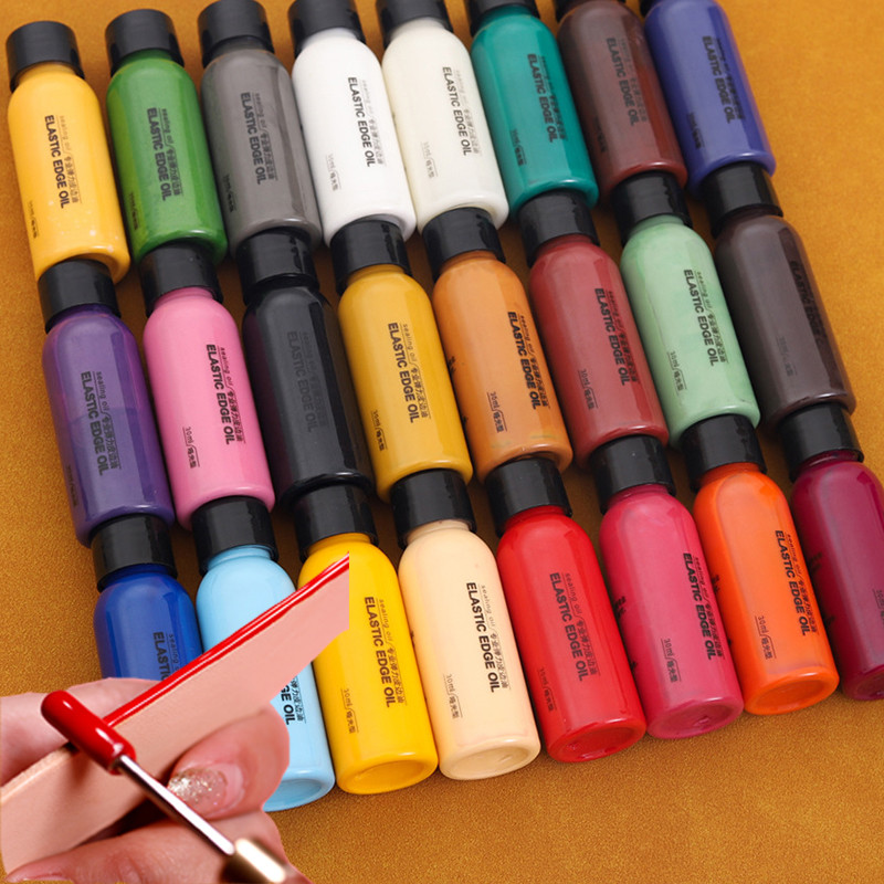 

24 Colors Professional Leather Edge Paint Oil Dye Edge Dressing Color Coats Leather Finish Supplies DIY Craft Leather Shoe Edges