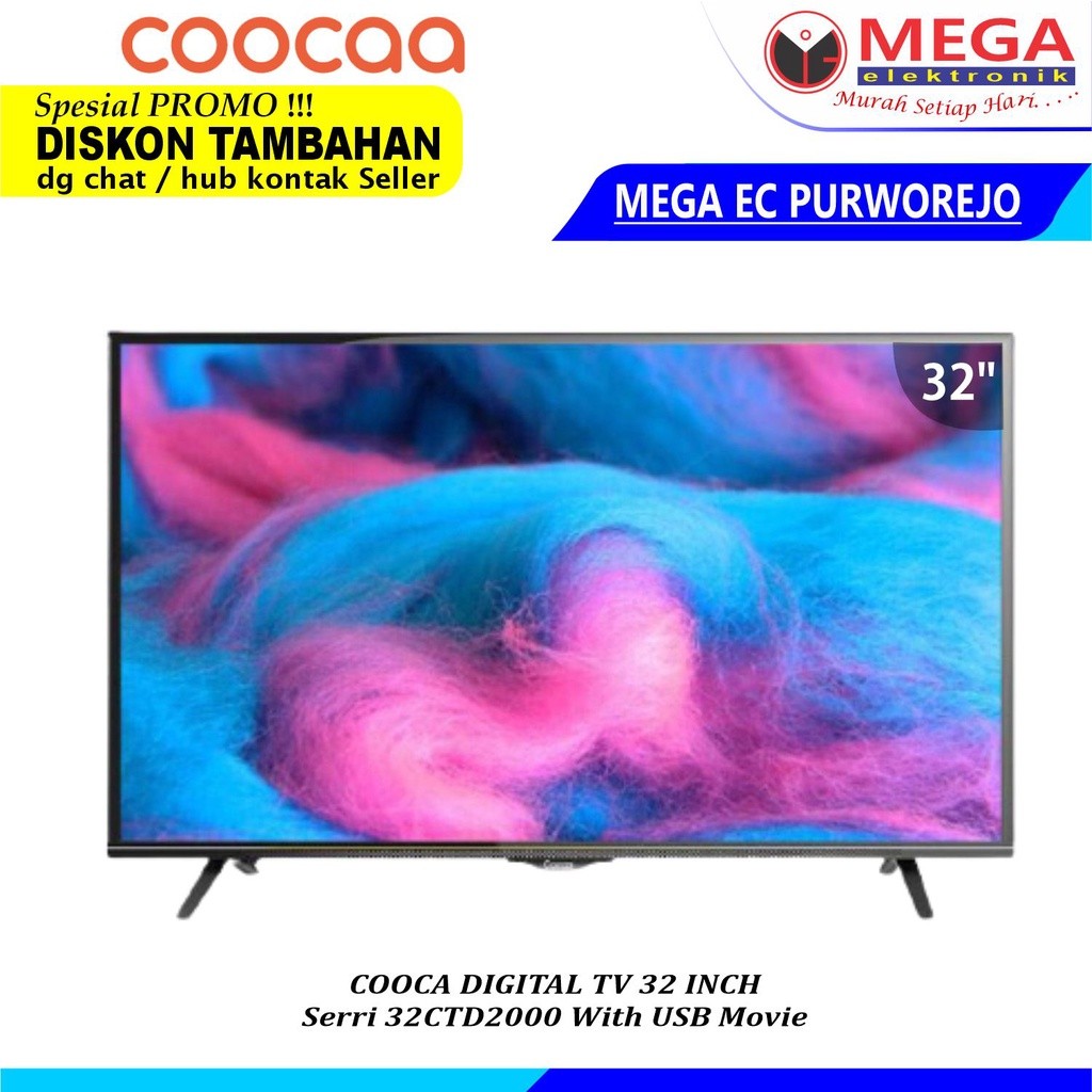 COOCAA DIGITAL TV 32CTD2000 32 INCH + USB MOVIE LED