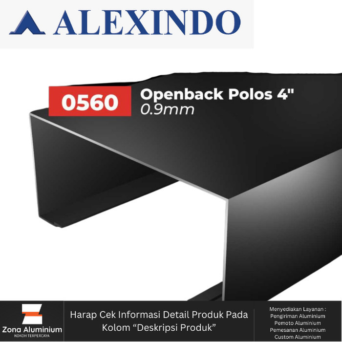 Aluminium ALEXINDO  0560 Kusen Polos 4 Inch