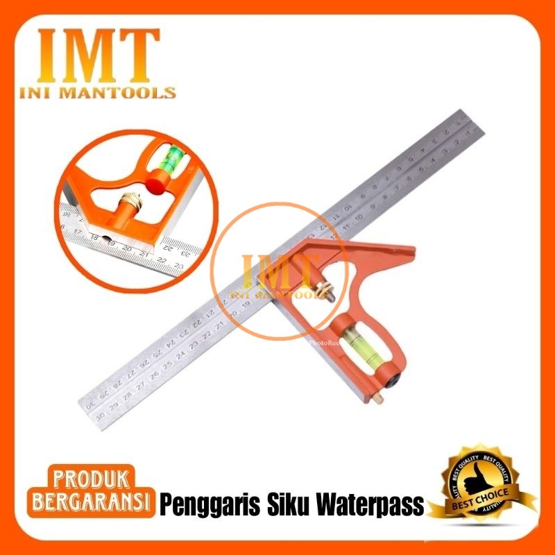 

Kapusi Penggaris siku Waterpass 30cm/Siku Penggaris K-2592
