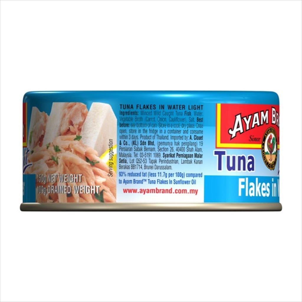

Ayam Brand Tuna Flakes Light In Water 150 Gr Serpihan Tuna Dalam Air Halal
