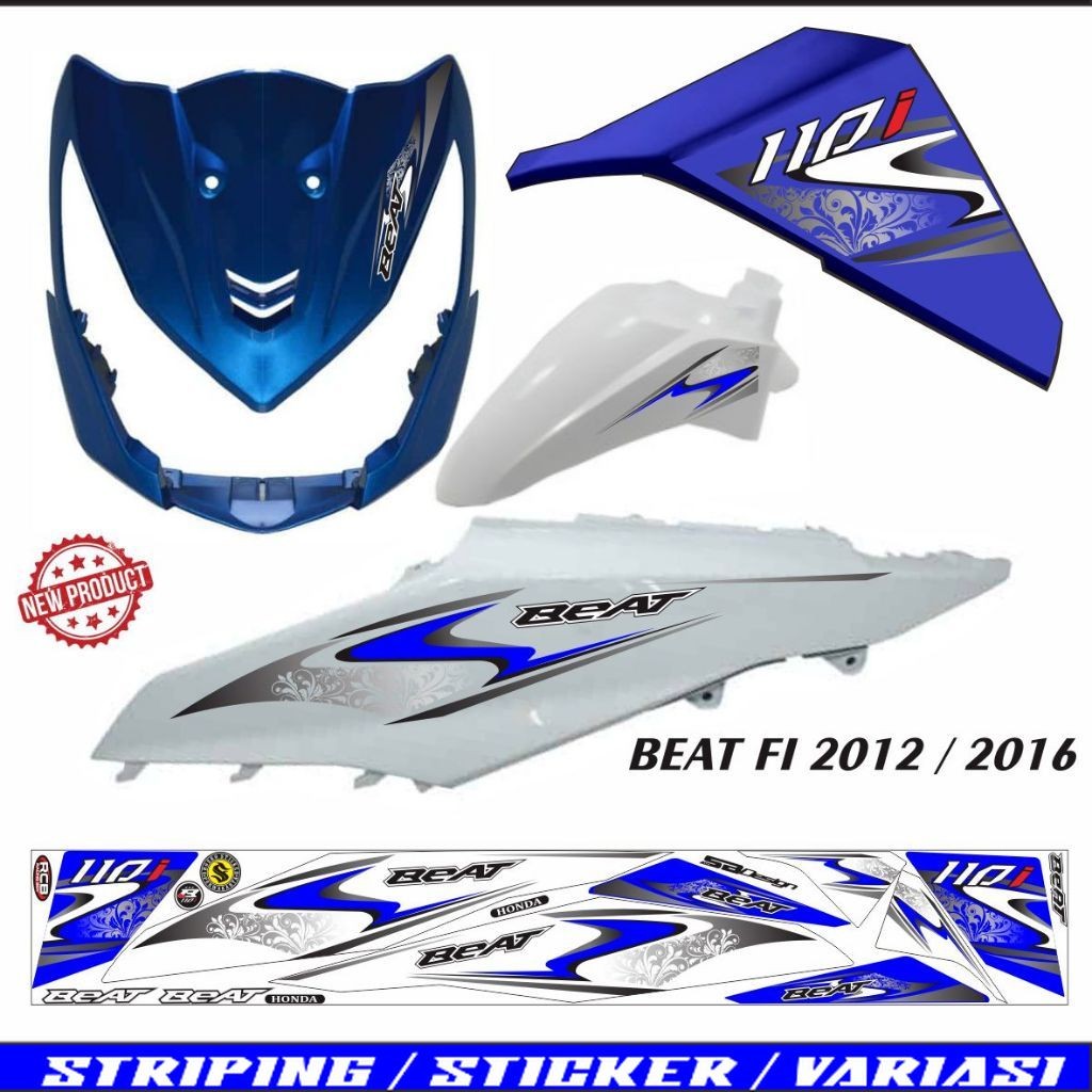 VARIASI / STRIPING MOTOR / STIKER BEAT FI / VARIASI MOTIF BEAT FI LIS