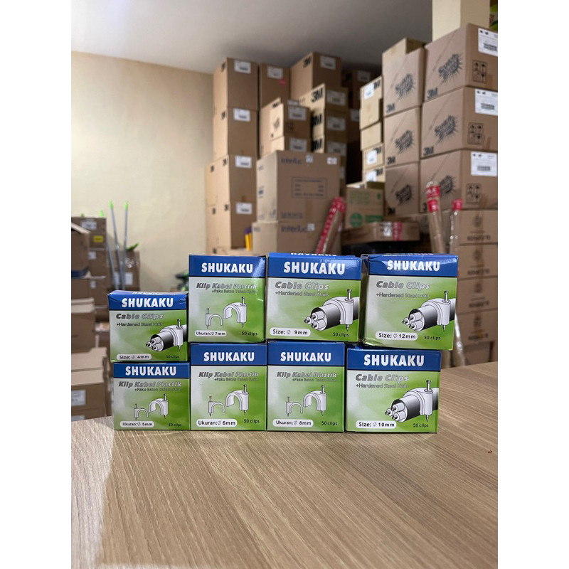 cable clips SHUKAKU / Klem beton shukaku / Klem shukaku / Klip kabel plastik / klem kabel shukaku