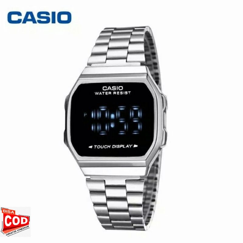 COD_ Jam tangan wanita Casio touch screen stainless