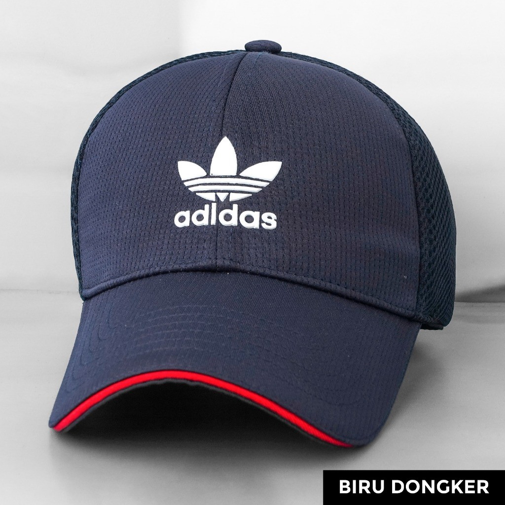 [77 MALL] ADD Topi Baseball Caps Logo Trefoil Rubber Karet Import Vintage Premium #374