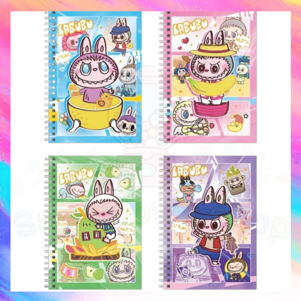 

Notebook A5 Buku Diary Aesthetic Jurnal Buku Catatan Note Gold Line Labubu Lisa Blackpink