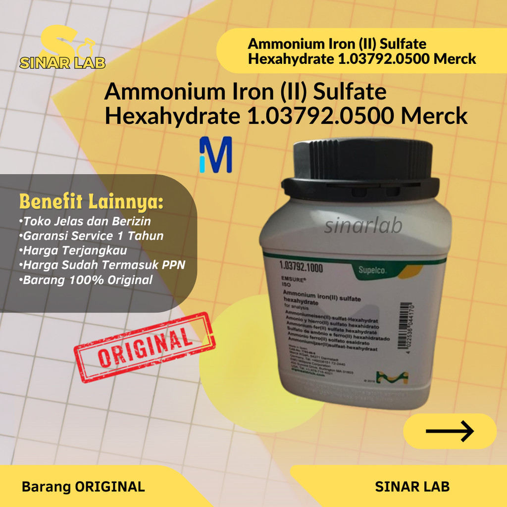 Ammonium Iron (II) Sulfate Hexahydrate 1.03792.0500 Merck