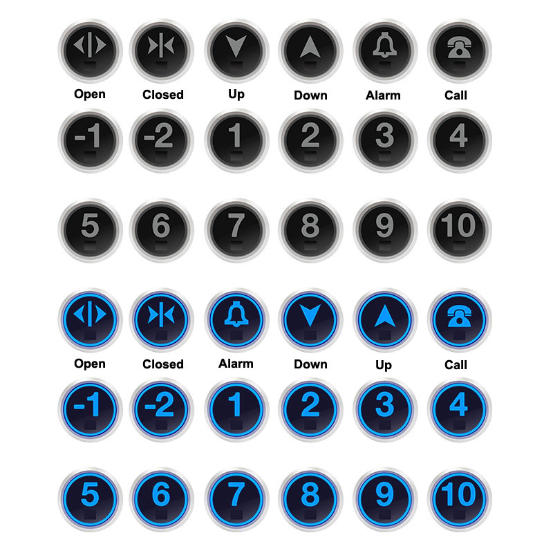 Touchless Lift /Elevator Push Button Round Diameter 32mm Waterproof IP68 DC12-24V 2-3cm Sensing Dist