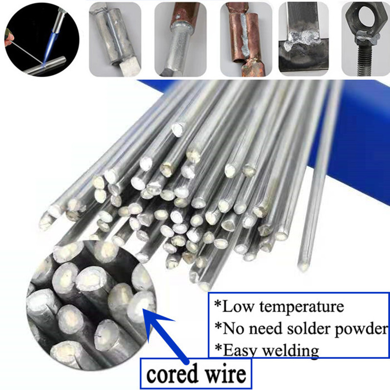 Low Temperature Easy Melt Aluminum Universal Welding Rod Cored Wire Rod Solder No Need Solder Powder