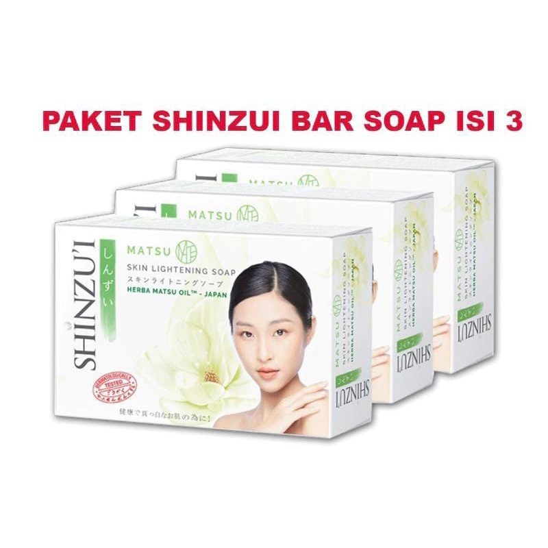 Paket Hemat 3pcs Sabun Batang Shinzui 80gram | Promo Sabun Mandi Shinzui