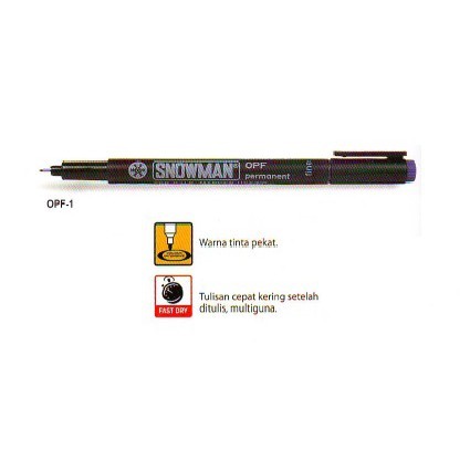 

Snowman OHP Fine OPF-1 spidol pen pulpen