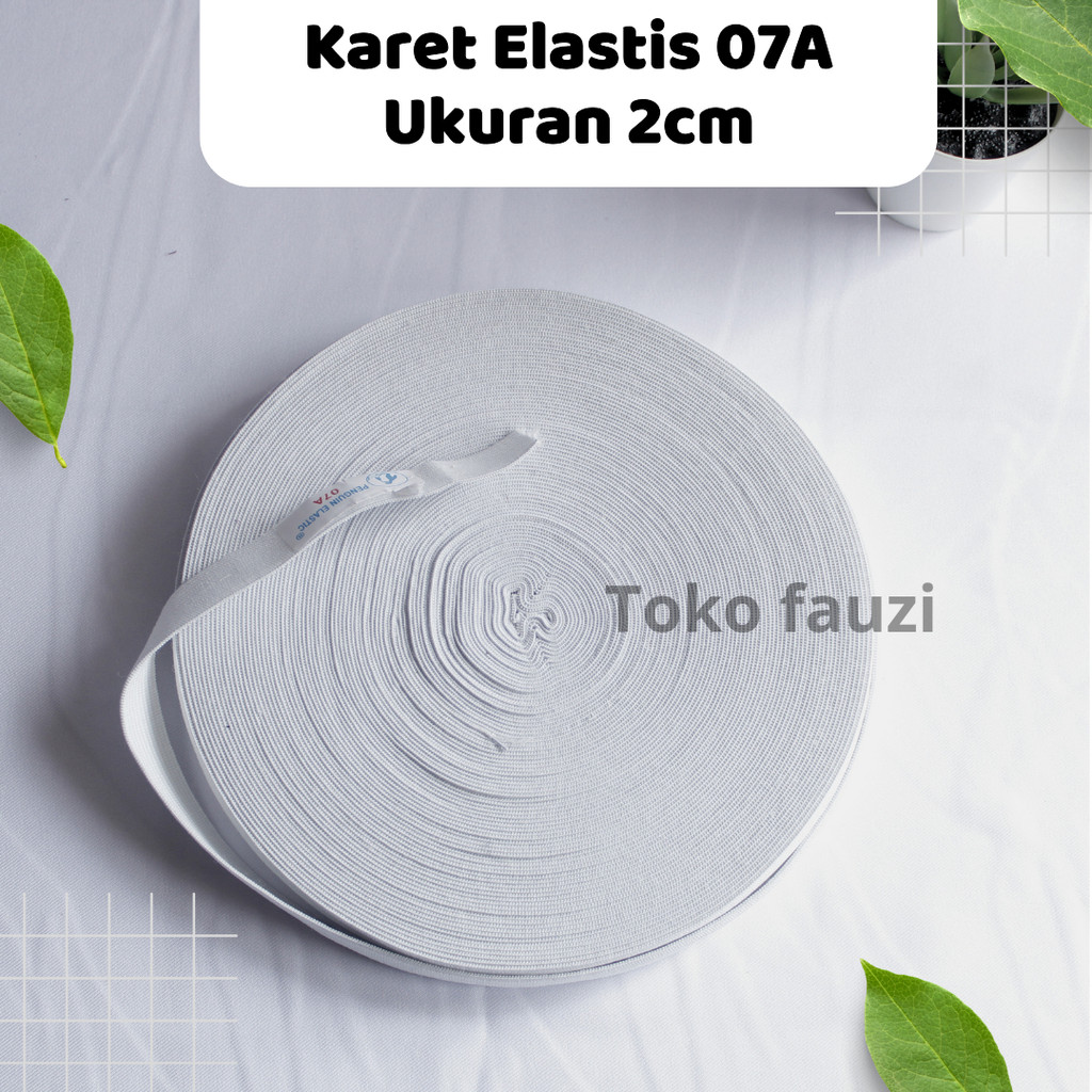 1m Karet Pinggang Elastis Penguin 07A Ukuran 2cm Harga Meteran Perlengkapan Menjahit