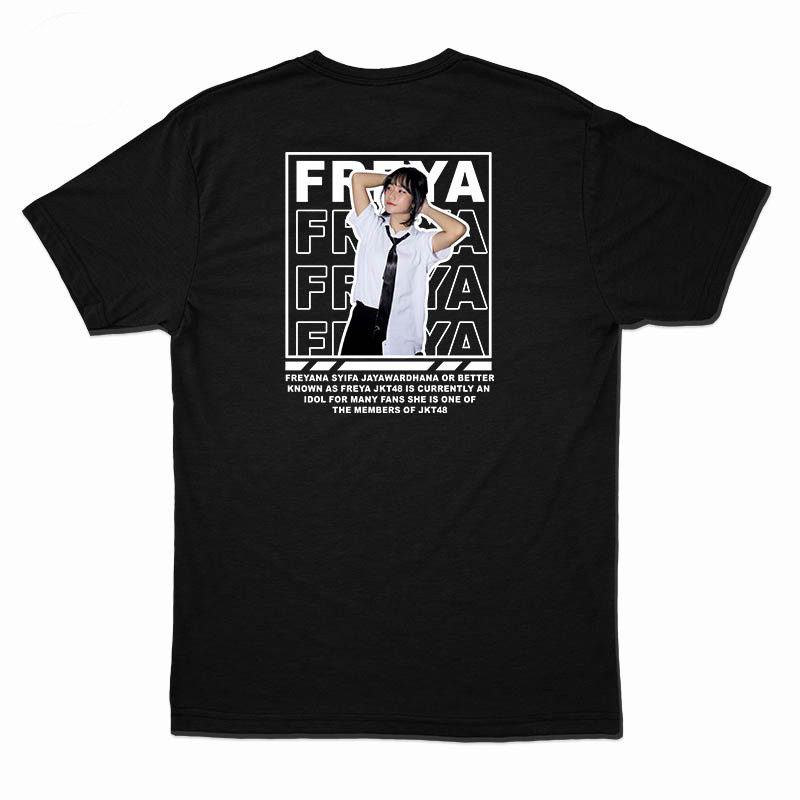 Kaos Distro FREYA JKT48 - T-shirt JKT48 FREYA / Kaos Dewasa Cotton Combed / Tshirt Pria Wanita