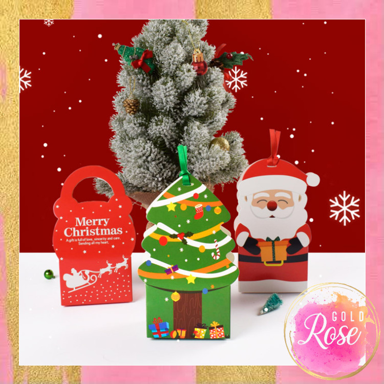 

ℛ - 6463 Goodie Bag Christmas Motif / Box Tentengan Hampers Natal