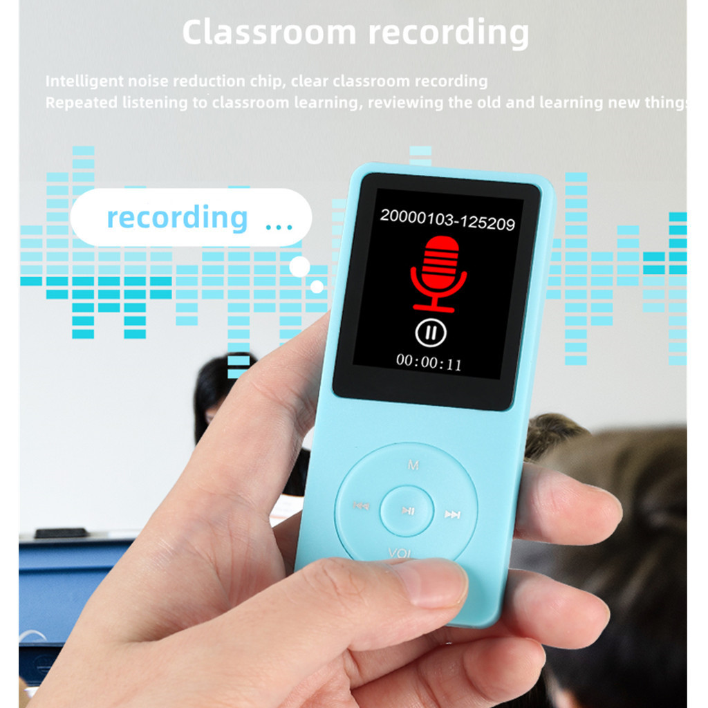 Pemutar Musik Walkman Siswa Bluetooth MP4 Pemutar Musik Rekaman Kamus Eksternal