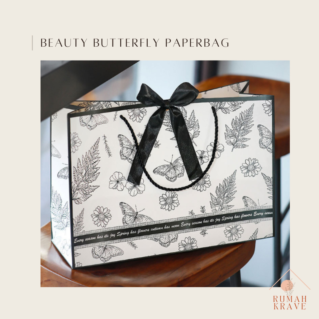 

RUMAH KRAVE - Beauty Butterfly Paperbag Kupu-kupu Tas Hadiah Souvenir