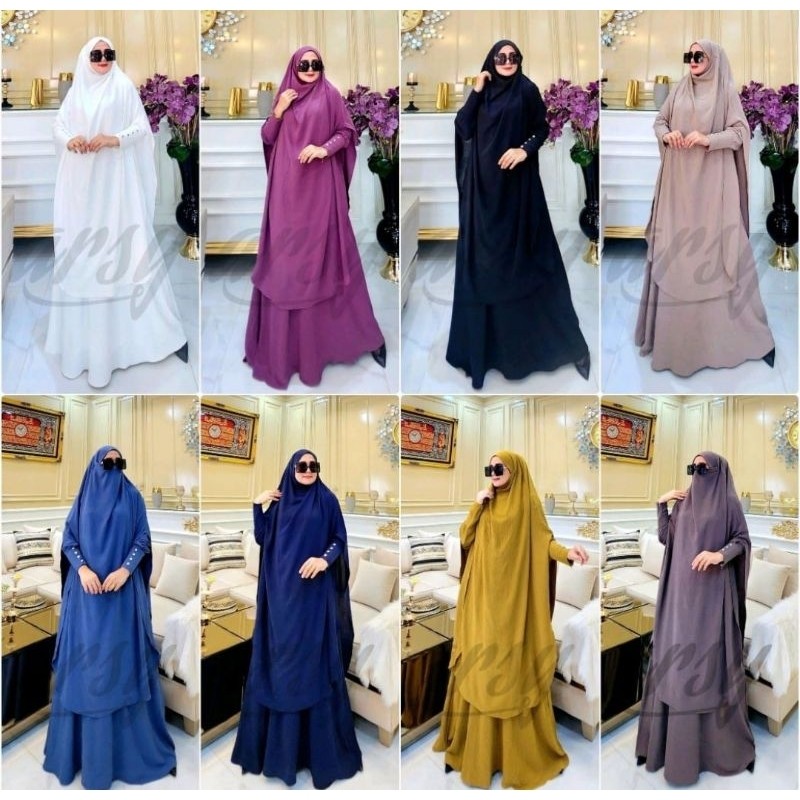 Nusaibah Syari Umroh Haji Gamis Cadar By Arcadia