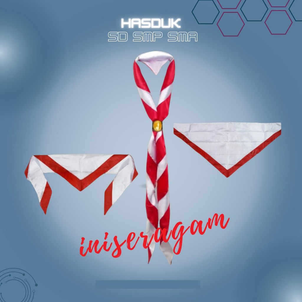 Hasduk Pramuka Sekolah SD SMP SMA Jumbo Merah Putih Laki Laki Seragam Sekolah Indonesia