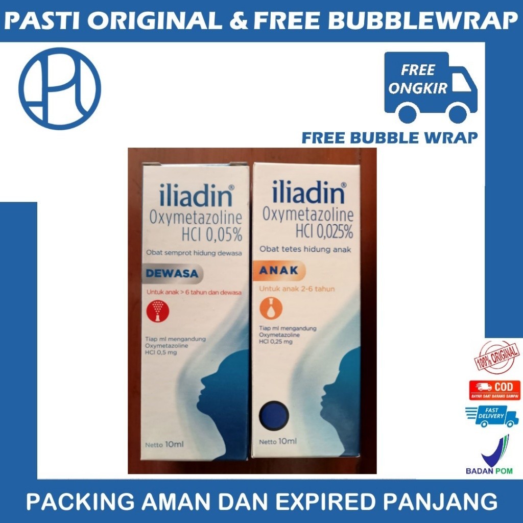 ILIADIN ANAK TETES HIDUNG ILLIADIN DEWASA SPRAY HIDUNG