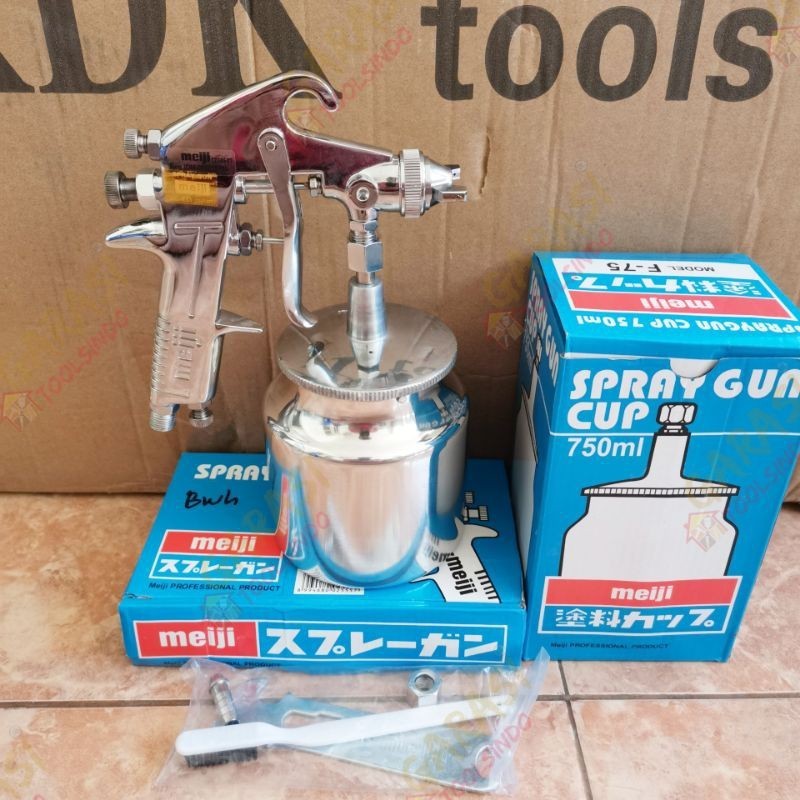 spray gun MEIJI F75 Tabung Bawah spraygun meiji f 75 s tabung bawah spet alat cat semprot kompresor