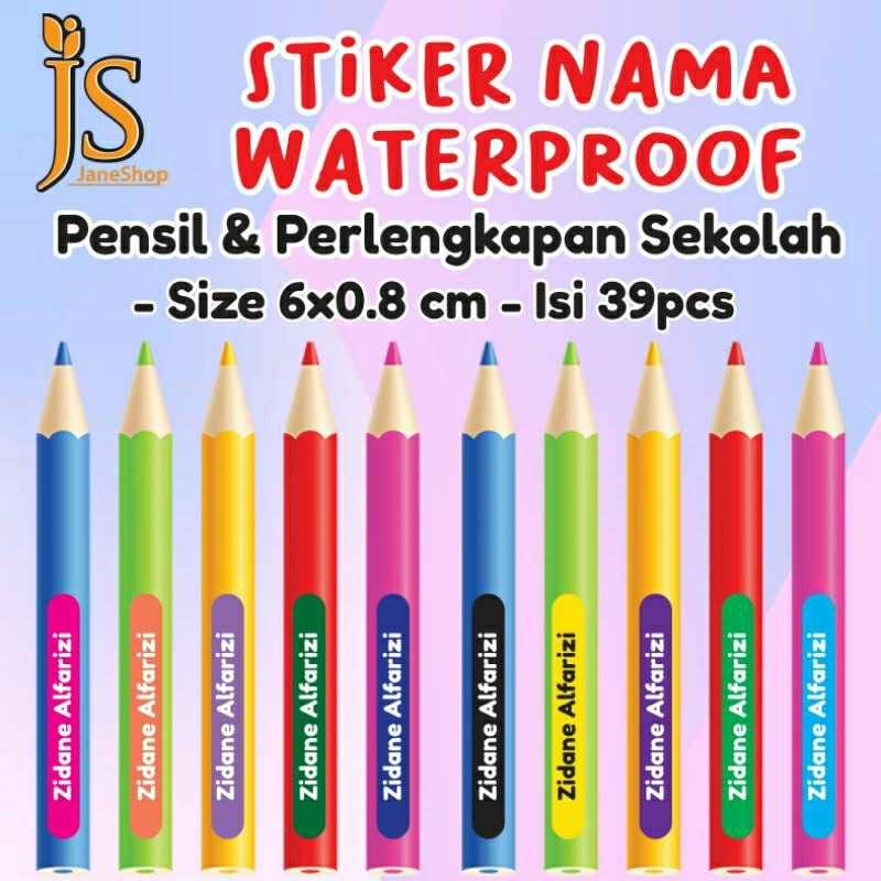 

Sticker Nama Anti Air Sticker Pensil Alat Tulis Kantor / Sticker Label A3 Sticker Nama Anti Air