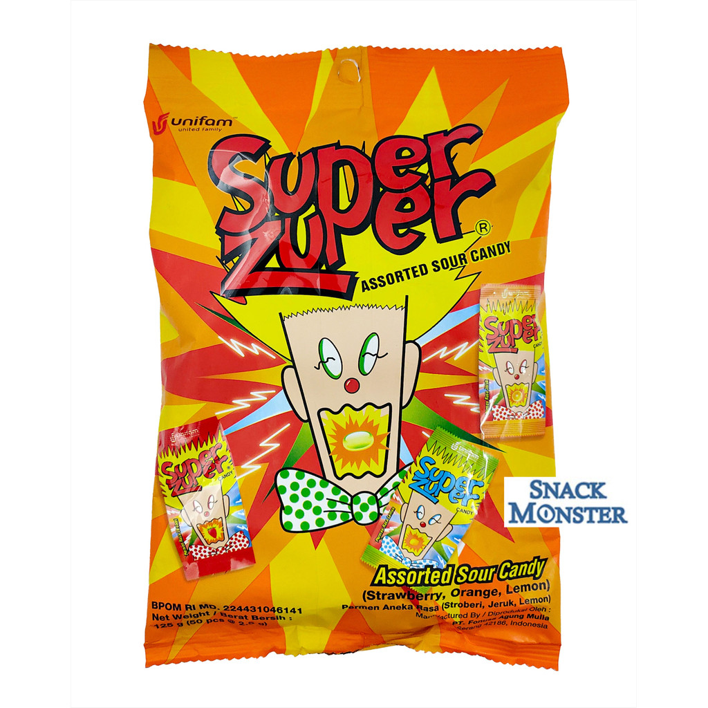 

Super Zuper Permen Asem Rasa Buah - Netto 50 pcs