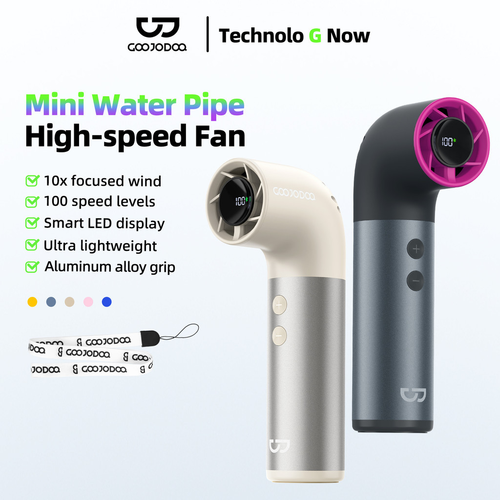 GOOJODOQ GFS010 Mini Water Pipe High-speed kipas 100 Gear Wind Lightweight Paduan Aluminium kipas an