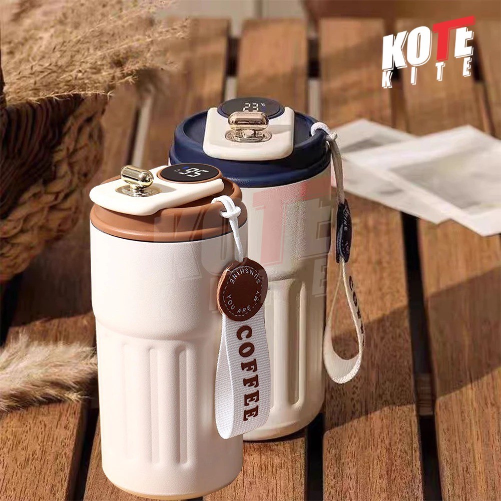 Tumbler Termos Coffe Stainless Steel/ Tumbler Gelas Estetik Tumbler Minum Gelas Kaca Tutup Mug Lucu 