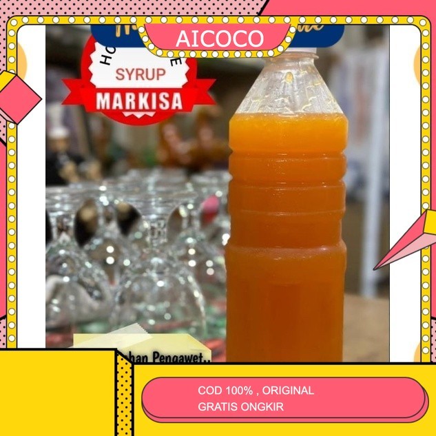 RESEP MAK ABIE SIRUP MARKISA BRASTAGI MEDAN BERBULIR (1liter=1.3kg)